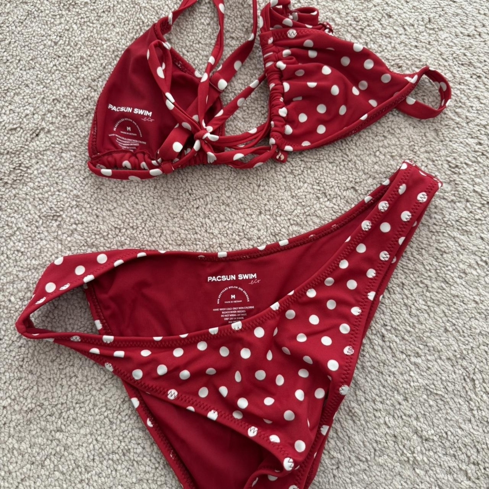 PacSun Red Polka Dot Bikini - Picture 2 of 3